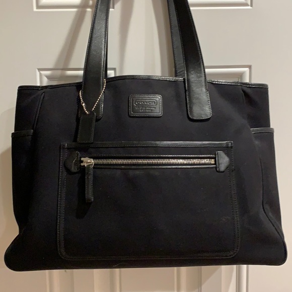Vintage black coach diaper bag - Picture 1 of 7